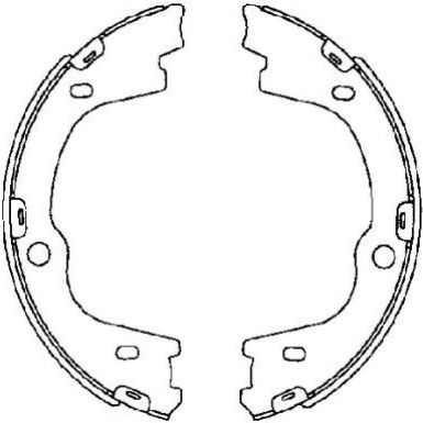 Hella | Bremsbackensatz, Feststellbremse | 8DA 355 050-271