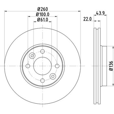 Hella | Bremsscheibe | 8DD 355 127-881