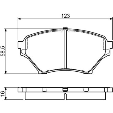 0 986 494 225 Bremsbelagsatz, Scheibenbremse