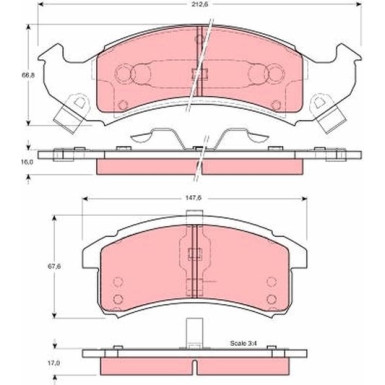 GDB4000 Bremsbelagsatz, Scheibenbremse