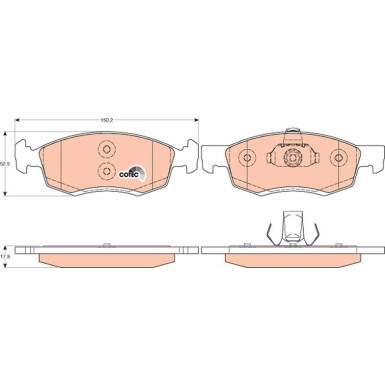 TRW Bremsbelagsatz, Scheibenbremse COTEC GDB1749