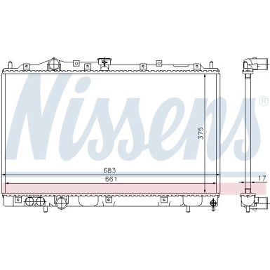 Nissens | Kühler, Motorkühlung | 628591