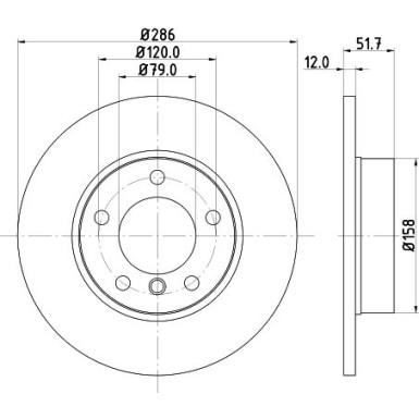 Hella | Bremsscheibe | 8DD 355 127-031