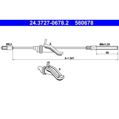 24.3727-0678.2 Seilzug, Feststellbremse