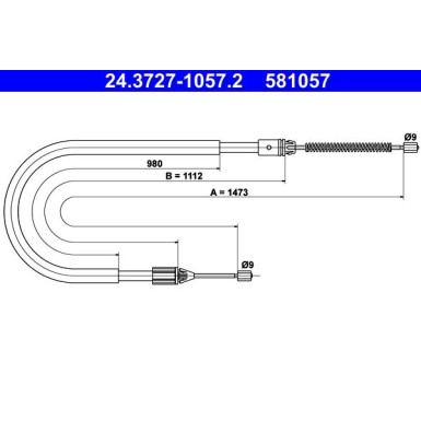 24.3727-1057.2 Seilzug, Feststellbremse 24.3727-1057.2 Seilzug, Feststellbremse