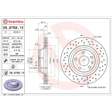 Brembo Bremsscheibe XTRA LINE - Xtra 09.9768.1X