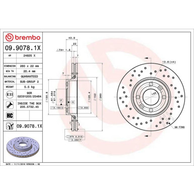 Brembo | Bremsscheibe | 09.9078.1X