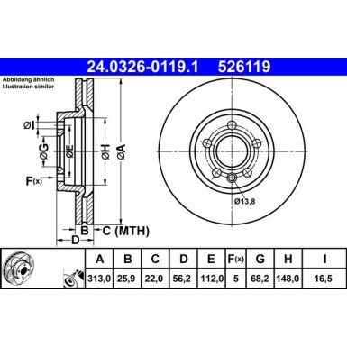 24.0326-0119.1 Bremsscheibe PowerDisc