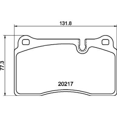 8DB 355 013-201 Bremsbelagsatz, Scheibenbremse