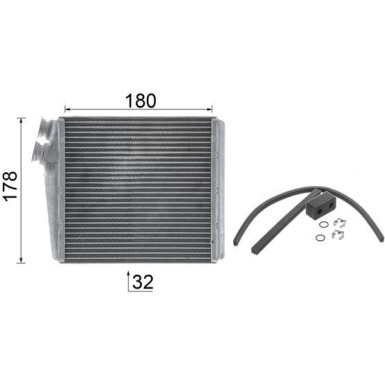 Mahle | Wärmetauscher, Innenraumheizung | AH 192 000P