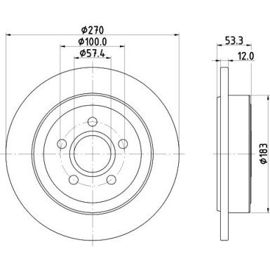 Hella | Bremsscheibe | 8DD 355 122-941