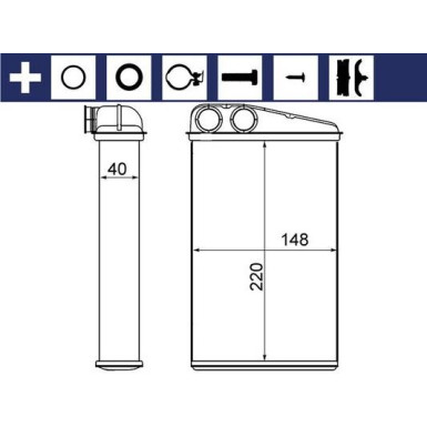 Mahle | Wärmetauscher, Innenraumheizung | AH 17 000S