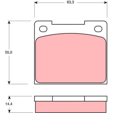 GDB533 Bremsbelagsatz, Scheibenbremse