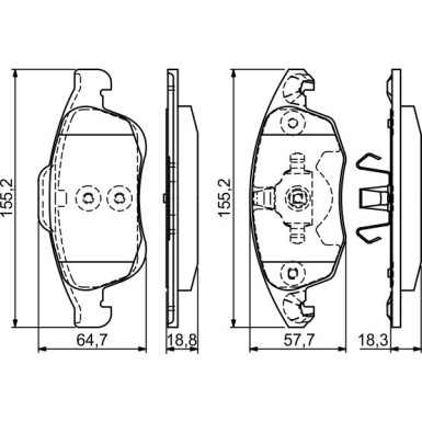 0 986 494 235 Bremsbelagsatz, Scheibenbremse