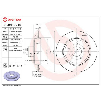 Brembo | Bremsscheibe | 08.B412.11