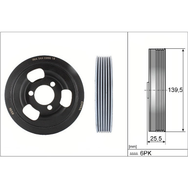 544 0096 10 Riemenscheibe, Kurbelwelle