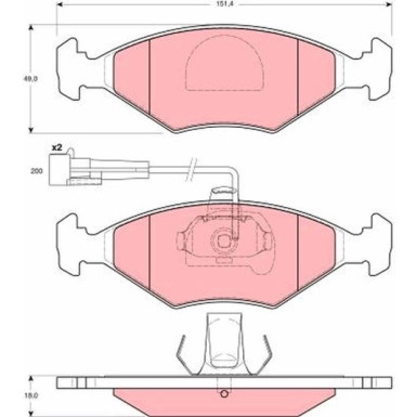 GDB1393 Bremsbelagsatz, Scheibenbremse