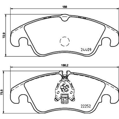 8DB 355 023-221 Bremsbelagsatz, Scheibenbremse