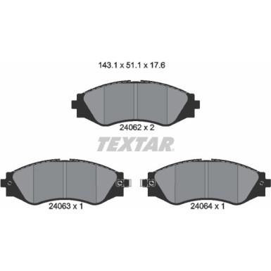 2406201 Bremsbelagsatz, Scheibenbremse