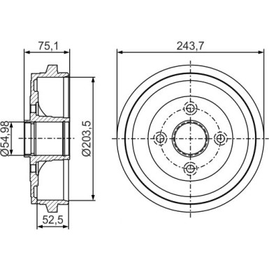BOSCH | Bremstrommel | 0 986 477 292
