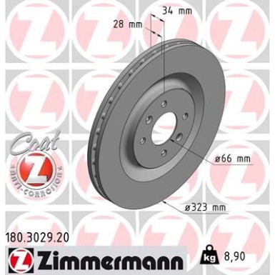 Zimmermann | Bremsscheibe | 180.3029.20