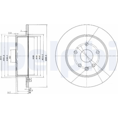 Delphi | Bremsscheibe | BG3907