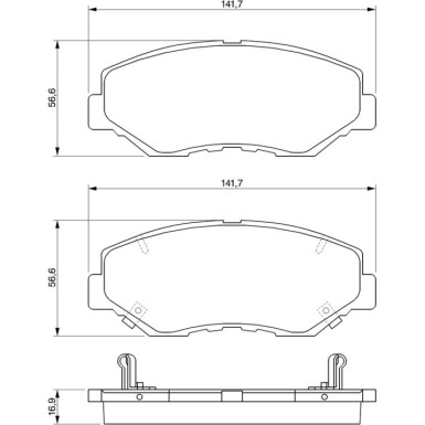 BOSCH Bremsbelagsatz, Scheibenbremse 0 986 424 809