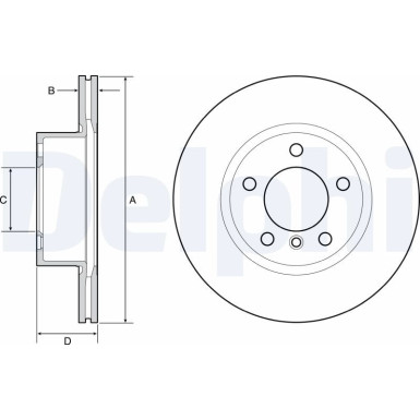 Delphi | Bremsscheibe | BG4645C
