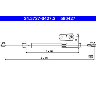 24.3727-0427.2 Seilzug, Feststellbremse