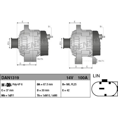 Denso | Generator | DAN1135