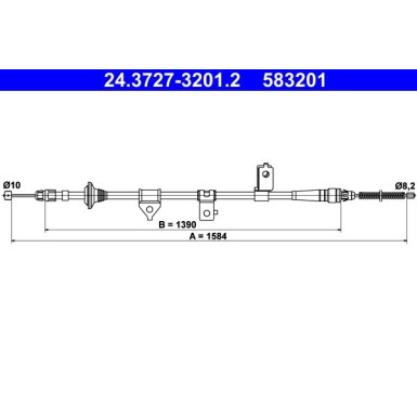 24.3727-3201.2 Seilzug, Feststellbremse