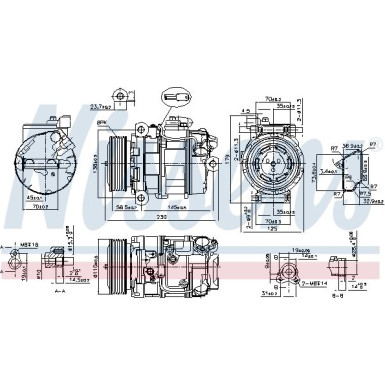 Nissens | Kompressor, Klimaanlage | 890358