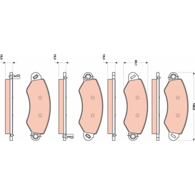 GDB1744 Bremsbelagsatz, Scheibenbremse