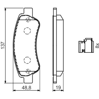 0 986 494 604 Bremsbelagsatz, Scheibenbremse