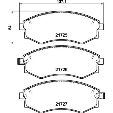 8DB 355 016-691 Bremsbelagsatz, Scheibenbremse