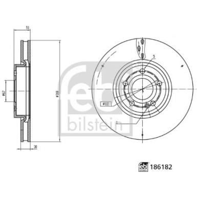 FEBI BILSTEIN 186182 Bremsscheibe
