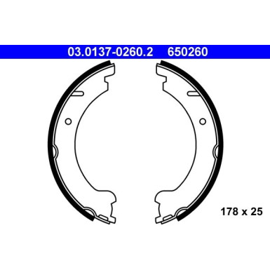 03.0137-0260.2 Bremsbackensatz, Feststellbremse
