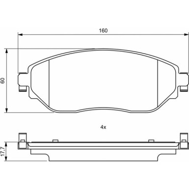 0 986 494 817 Bremsbelagsatz, Scheibenbremse