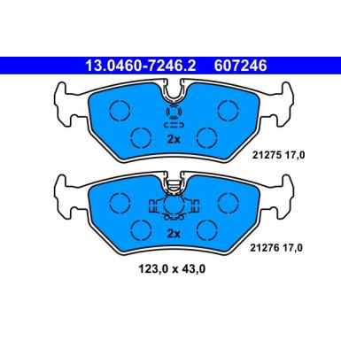 13.0460-7246.2 Bremsbelagsatz, Scheibenbremse