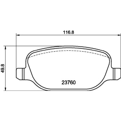 Hella | Bremsbelagsatz, Scheibenbremse | 8DB 355 006-741