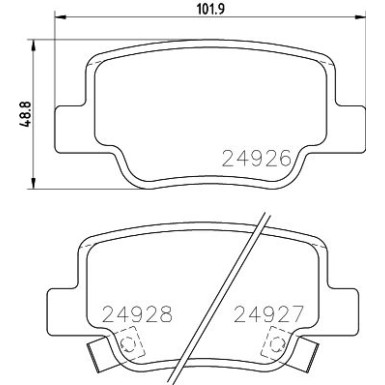 8DB 355 014-891 Bremsbelagsatz, Scheibenbremse