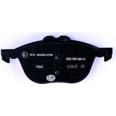 Hella | Bremsbelagsatz, Scheibenbremse | 8DB 355 020-411
