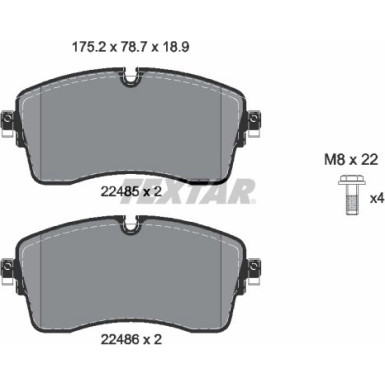 2248503 Bremsbelagsatz, Scheibenbremse Q+