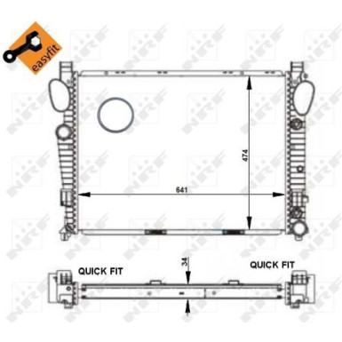 55337 Kühler, Motorkühlung EASY FIT