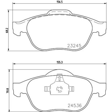 Hella | Bremsbelagsatz, Scheibenbremse | 8DB 355 009-101