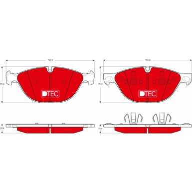 GDB1728DTE Bremsbelagsatz, Scheibenbremse DTEC COTEC