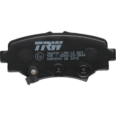TRW | Bremsbelagsatz, Scheibenbremse | GDB3593