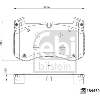 FEBI BILSTEIN 184439 Bremsbeläge