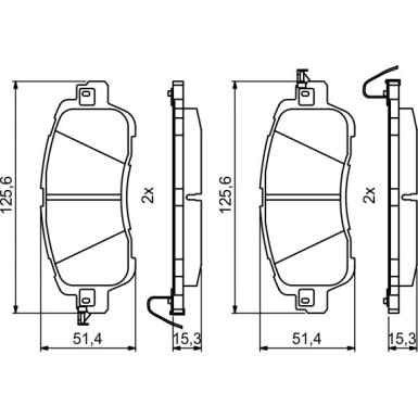 0 986 494 832 Bremsbelagsatz, Scheibenbremse