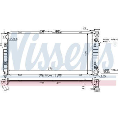 Nissens | Kühler, Motorkühlung | 62393